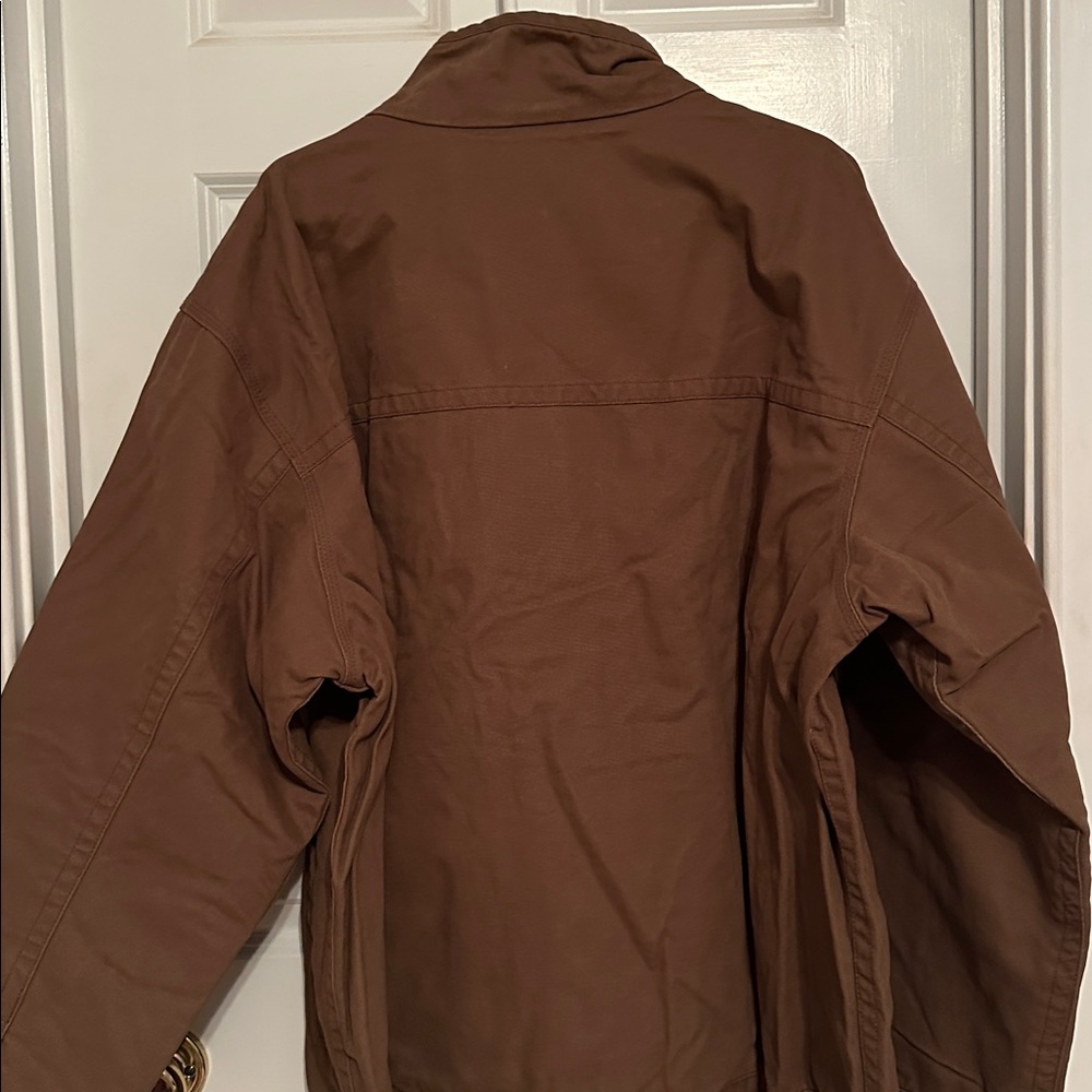 Brown Jacket With American Flag Patch - image 4